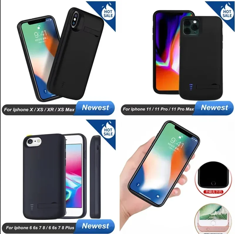 10000Mah Battery Case For iphone 16 Pro Max 15 Plus 14 13 Mini 12 11 Pro Max X XS XR XS 6 6S 7 8 Plus Battery Charger Case Power thumbnail 3