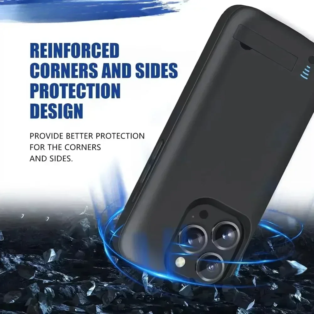 10000Mah Battery Case For iphone 16 Pro Max 15 Plus 14 13 Mini 12 11 Pro Max X XS XR XS 6 6S 7 8 Plus Battery Charger Case Power thumbnail 6