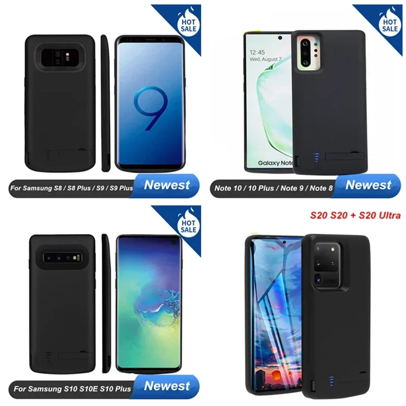 10000Mah For Samsung Galaxy S24 S24 Ultra S23 S22 S10 S10e Note 20 8 9 10 S21 FE + Plus S20 Battery Charger Case Power Case Bank thumbnail 3