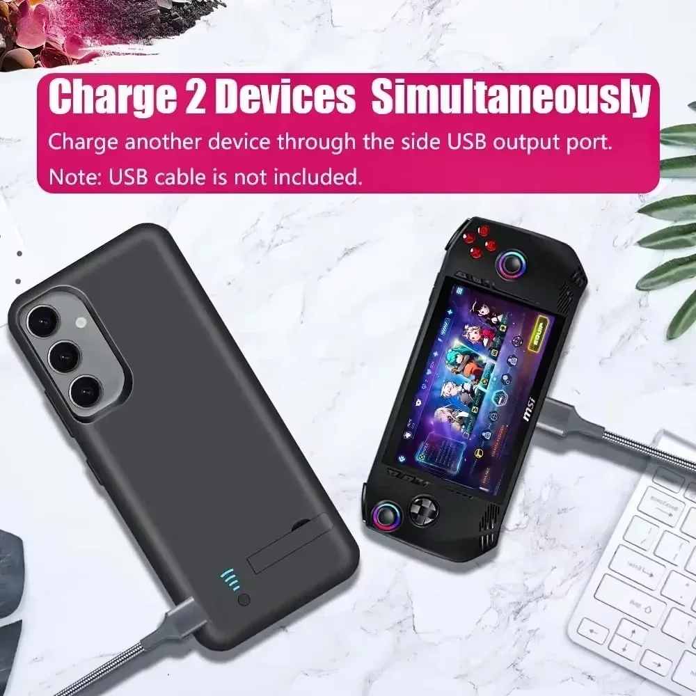 10000Mah For Samsung Galaxy S24 S24 Ultra S23 S22 S10 S10e Note 20 8 9 10 S21 FE + Plus S20 Battery Charger Case Power Case Bank thumbnail 6