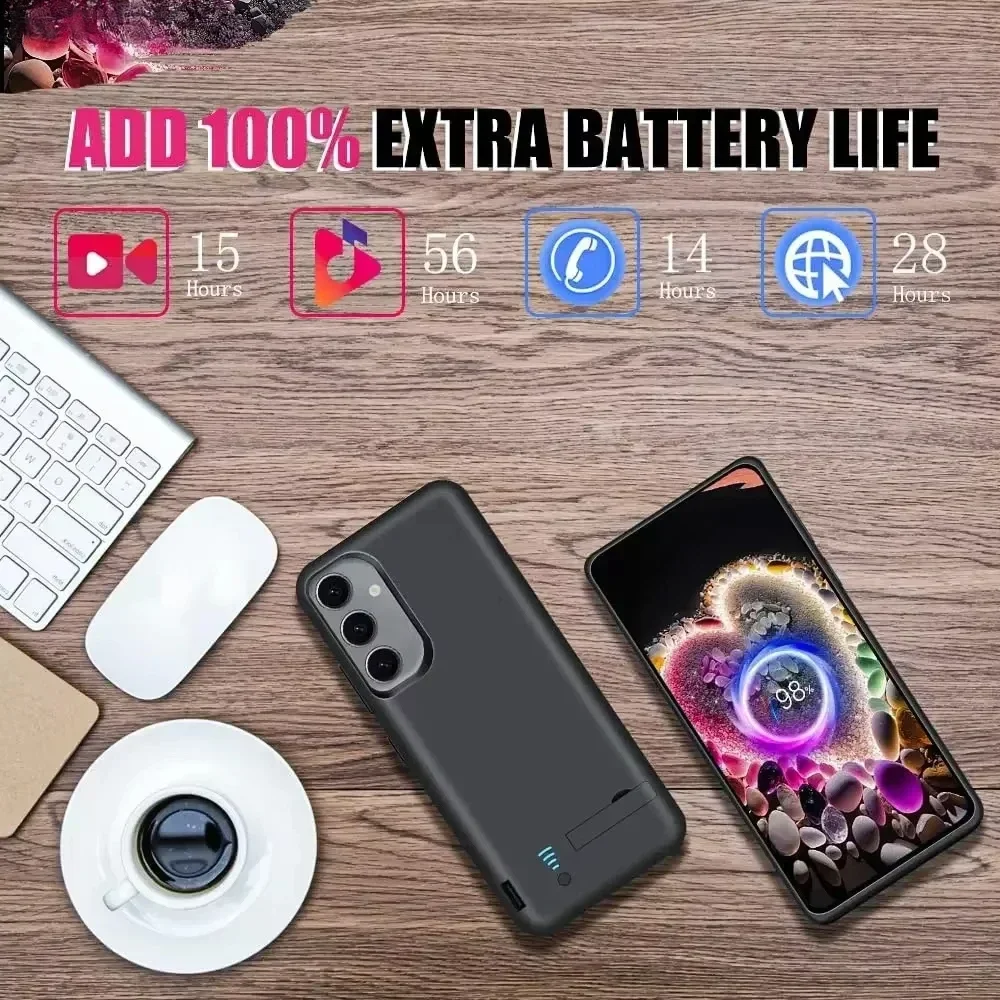 10000Mah For Samsung Galaxy S24 S24 Ultra S23 S22 S10 S10e Note 20 8 9 10 S21 FE + Plus S20 Battery Charger Case Power Case Bank thumbnail 2