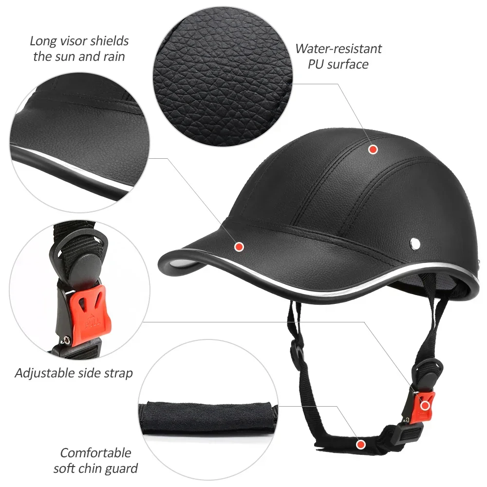 Universal Bicycle Baseball Cap Helmets Summer Safety Windproof Outdoor Neutral Simple Design Cycling Equipment Accessories thumbnail 4