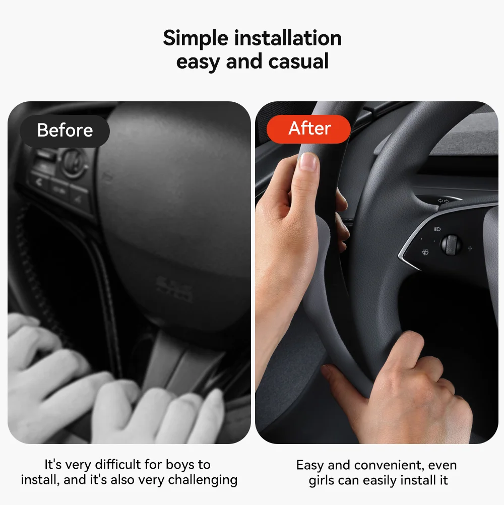 YZ For Tesla Model 3/Y Highland Juniper Steering Wheel Cover Carbon Fiber Leather Anti-Fur Sport Steering Wheel Car Accessories thumbnail 2