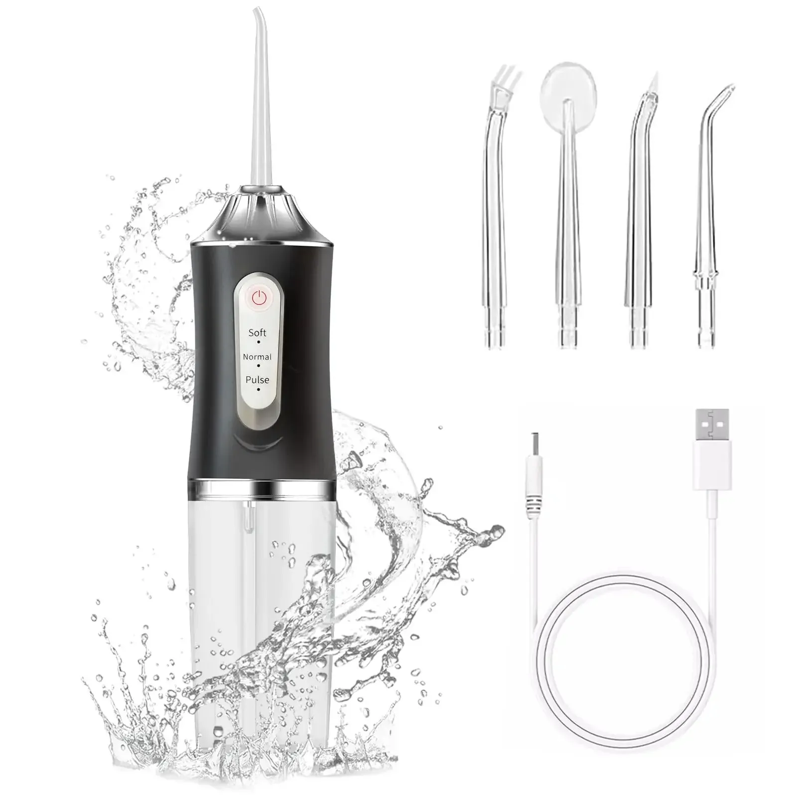 Water Dental Flosser Pick Cordless Oral Irrigator Rechargeable Travel Irrigation Cleaner Electric Flossing for Teeth Cleaning