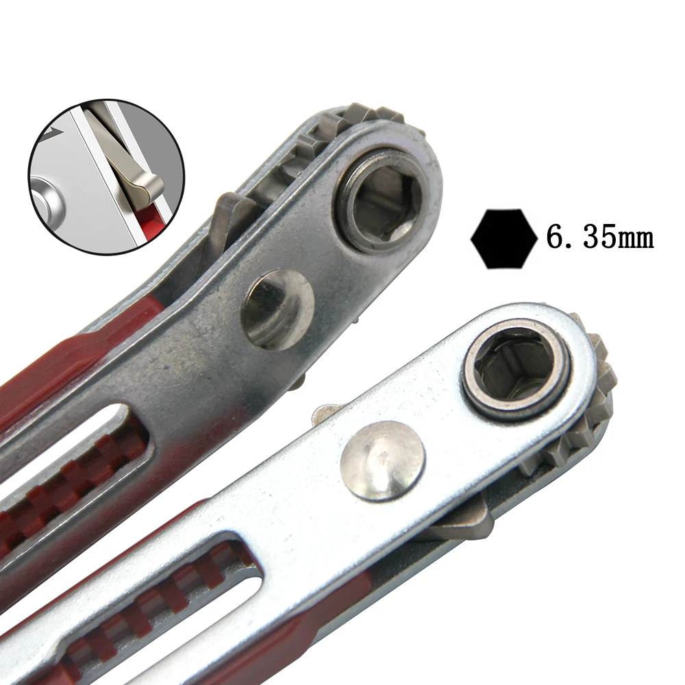 Multi-functional Two-way Forward and Reverse Ratchet Screwdriver Elbow Flat Head Wrench Driver Cross Slotted Screwdriver Tool thumbnail 5