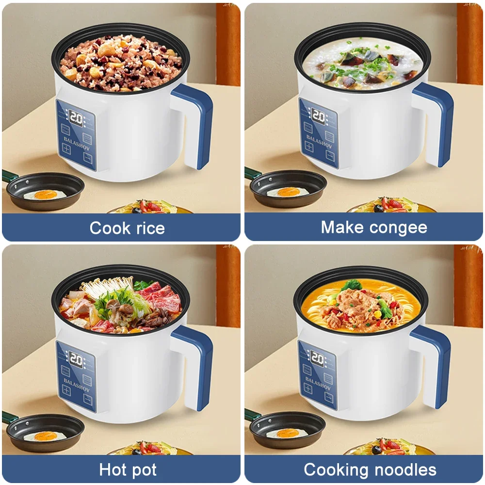 Mini Electric Rice Cooker Double Layer Multi Cooker Non-Stick Smart Single MultiCooker Steamed Rice Pot for Home Electric Cooker thumbnail 4