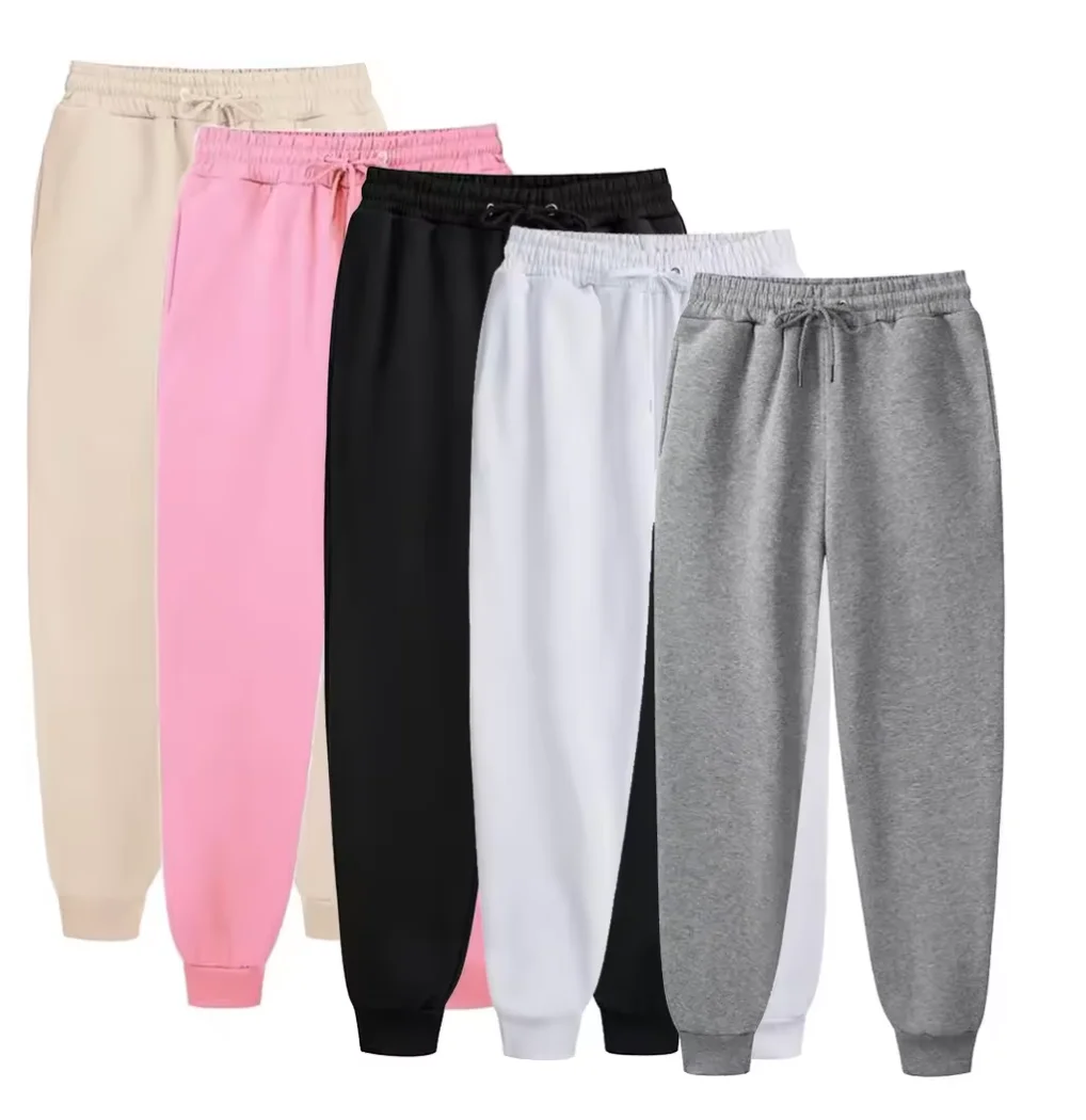 Men's Casual Sweatpants Fleece Sports Pants Unisex Fashion Solid Loose Trousers Streetwear Autumn Winter Jogging Fitness Pants thumbnail 3