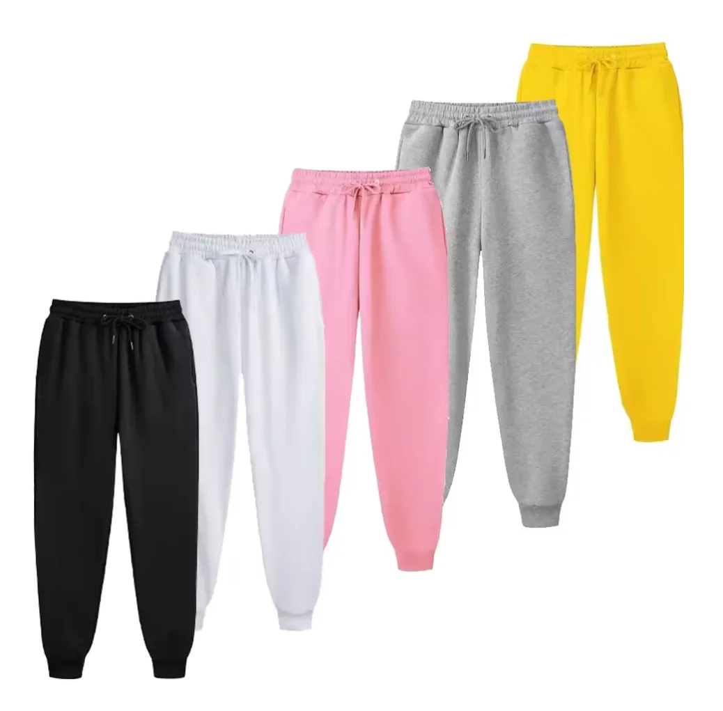 Men's Casual Sweatpants Fleece Sports Pants Unisex Fashion Solid Loose Trousers Streetwear Autumn Winter Jogging Fitness Pants thumbnail 2