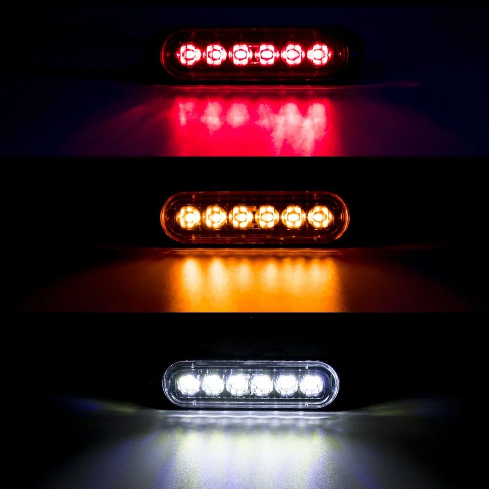 4x/6x/8x/10x 12V 24V External LED Side Marker Warning Light Clearance Lamp Turn Signal Light For Truck Trailer RV Lorry Caravan thumbnail 6