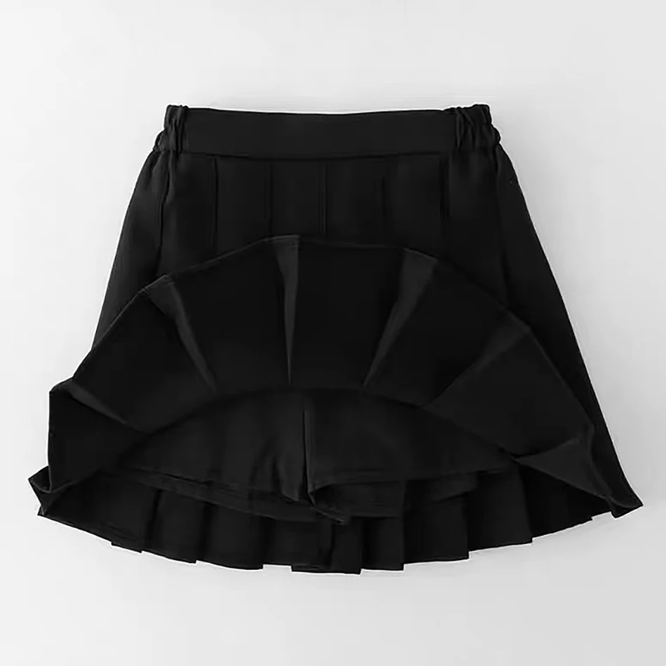 Teen Girl Summer Dress Kids Fashion Solid Color Pleated High Waist A-Line Skirt Children Casual Elastic Waist Mini Skirt Bottoms thumbnail 3