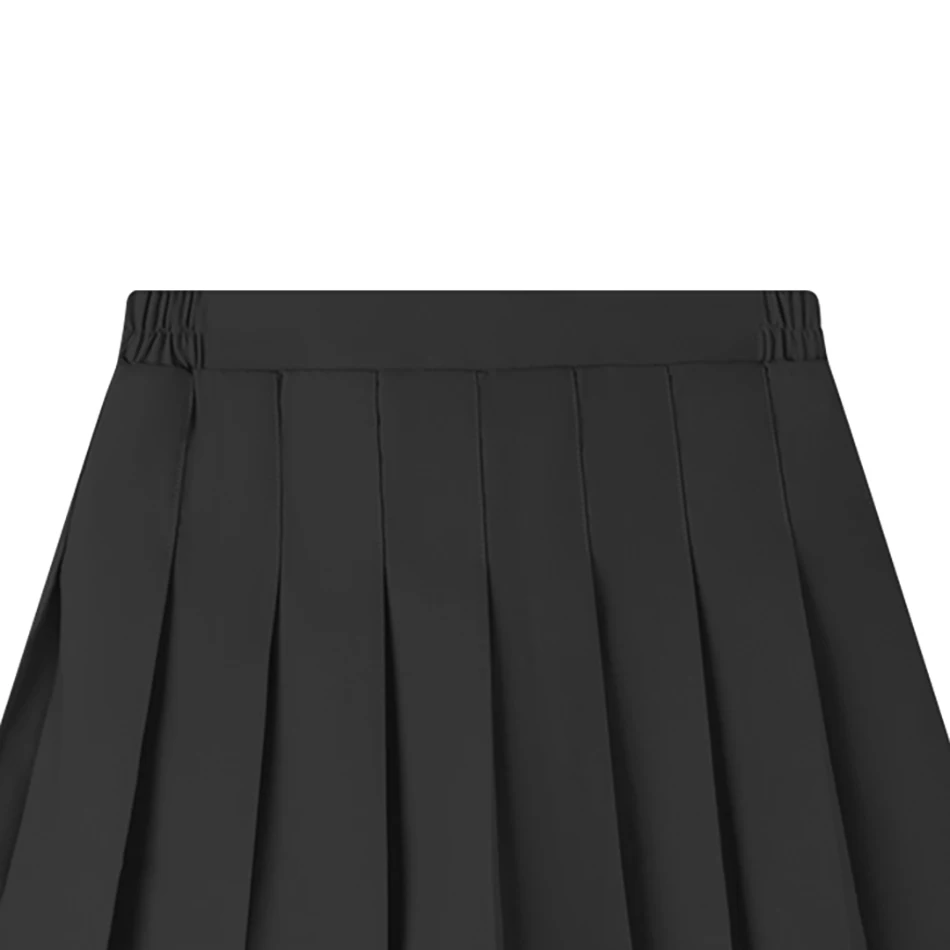 Teen Girl Summer Dress Kids Fashion Solid Color Pleated High Waist A-Line Skirt Children Casual Elastic Waist Mini Skirt Bottoms thumbnail 4
