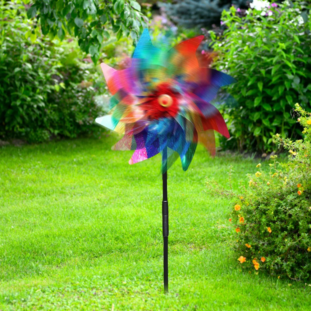 Bird Repeller Pinwheels Reflective Sparkly Scarecrow Pinwheel Windmill Spinner For Garden Lawn Yard Decor Keep Birds Away Child thumbnail 3