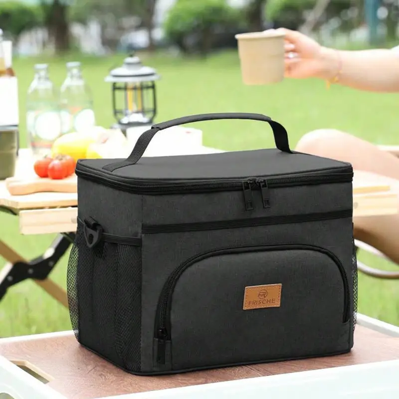 Large Capacity Leak Proof Lunch Backpack Thermal Large Picnic Cool and Warm Insulated Bag Outdoor Storage Shoulder Bag thumbnail 4