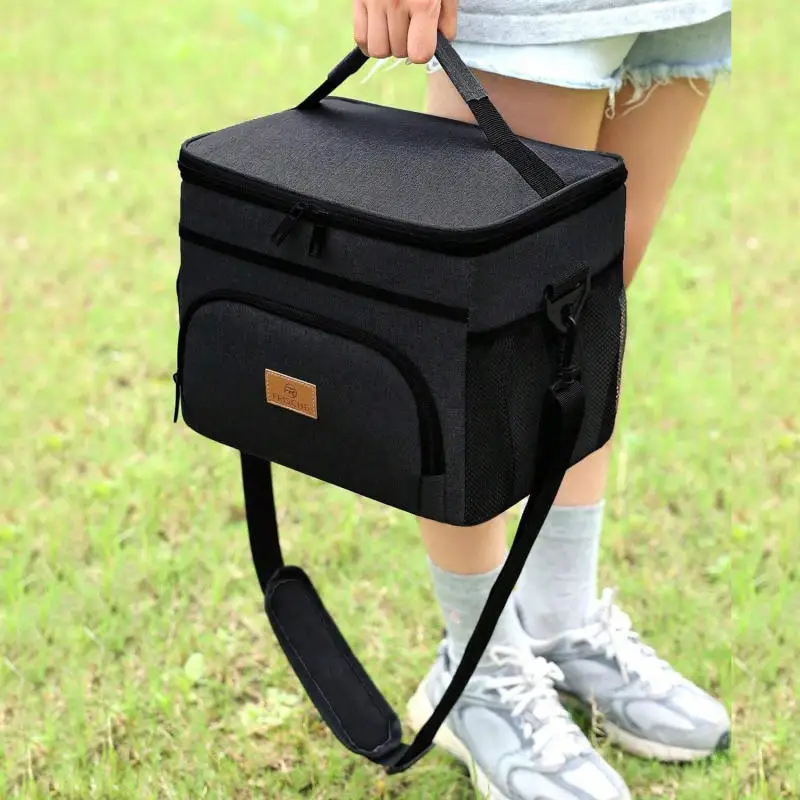 Large Capacity Leak Proof Lunch Backpack Thermal Large Picnic Cool and Warm Insulated Bag Outdoor Storage Shoulder Bag thumbnail 5