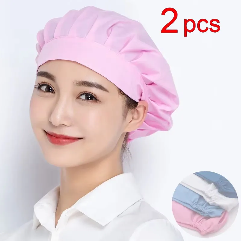 Bakery Baking Workshop Work Hat Canteen Catering Bundled Hair Dust proof Work Headband Chef Cap Food Service Cook Hat thumbnail 6