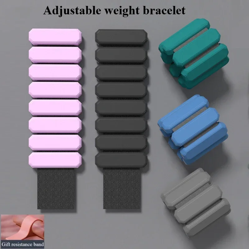 Silicone Wristband Wearable Ankle&Wrist Weights bracelet Adjustable Arm&Leg Weighted Bracelet for Fitness, Running, Gym Training