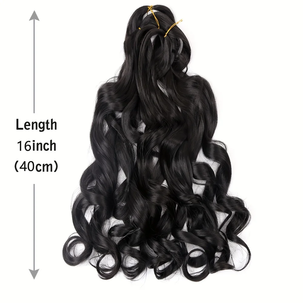 French Curls Braiding Hair Synthetic Hair Spiral Curls Braids Hair Pre Stretched Loose Wave Braiding Hair Extensions For Women thumbnail 6