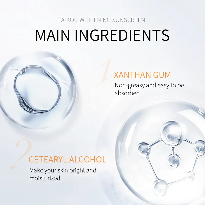 Hot Sale Skin Whiten Cream Repair Facial Best Sunscreen Spf 50 Face for Black Oily Skin Two in One Lightening Sunblock Products thumbnail 3