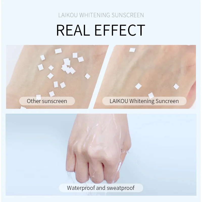 Hot Sale Skin Whiten Cream Repair Facial Best Sunscreen Spf 50 Face for Black Oily Skin Two in One Lightening Sunblock Products thumbnail 4