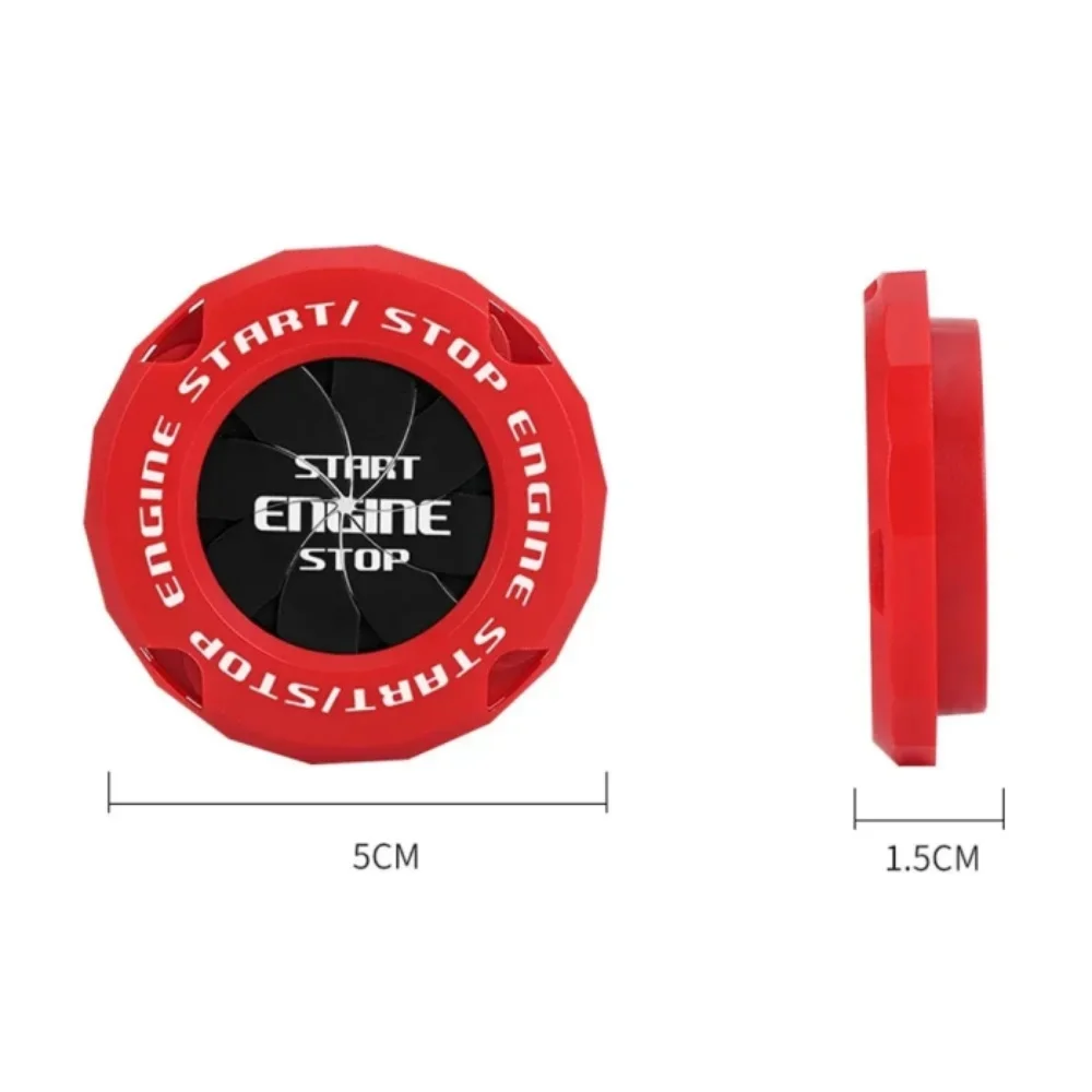Car Ignition Switch Cover One-touch Start Button Rotating Protective Cap Motorcycle Start Stop Ring Decoration Interior Sticker thumbnail 3