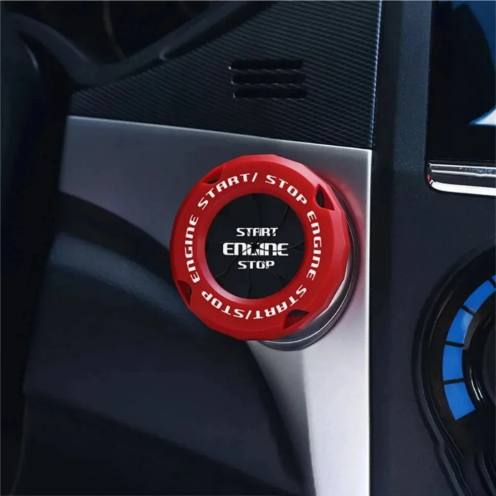 Car Ignition Switch Cover One-touch Start Button Rotating Protective Cap Motorcycle Start Stop Ring Decoration Interior Sticker thumbnail 6
