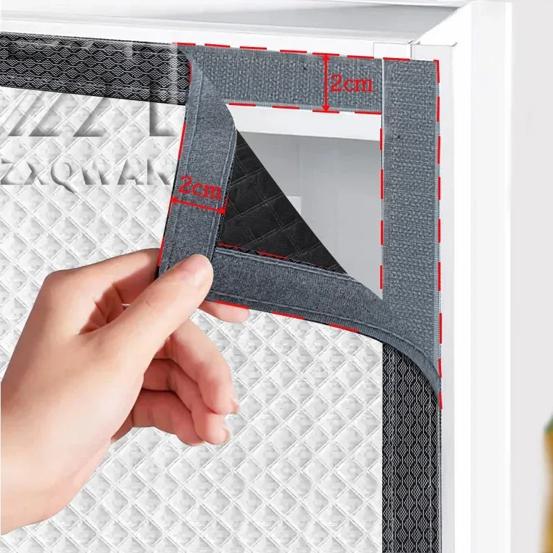 Winter thick windproof cotton curtains, self installed window sealing and insulation curtains, zipper style cold proof curtains thumbnail 2