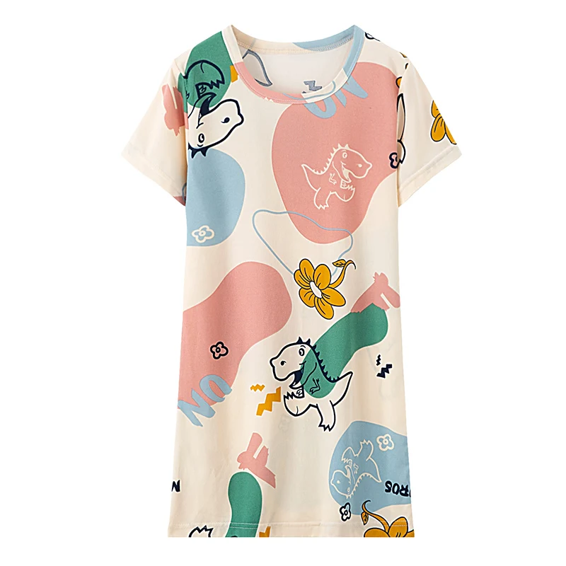 1/2 Pcs Children's Sweet And Lovely Dress Girl Casual And Comfortable Joker Round Neck Knee Skirt Sister Princess Home Dress thumbnail 5