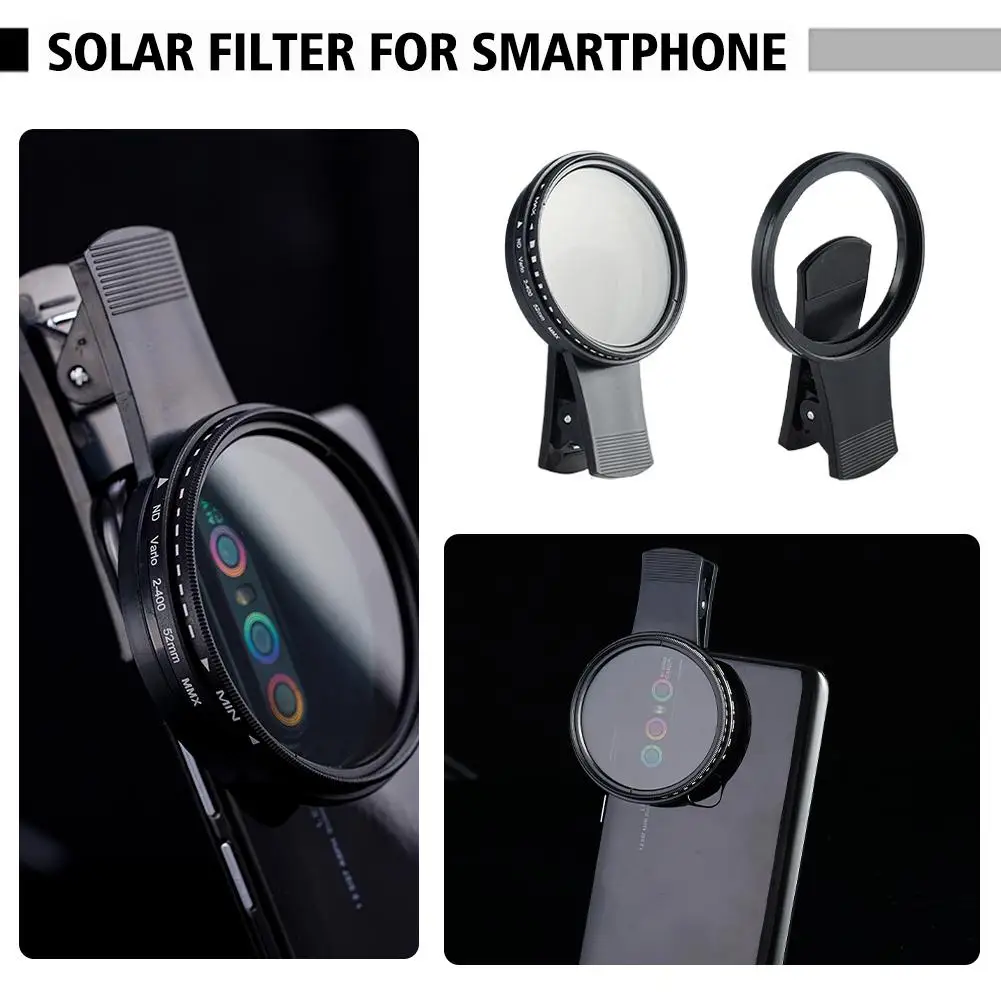 37/52mm CPL Filter Phone Camera Lens With Clip Universal Phone Polarizer Wide Angle Lens Solar Eclipse Phone Camera Filter ﻿ thumbnail 6