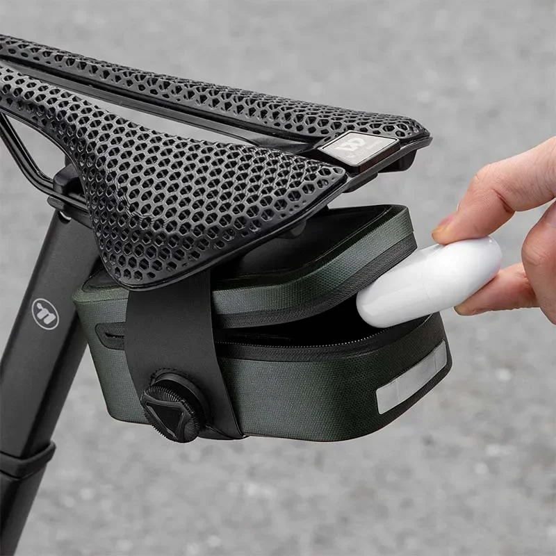 WEST BIKING Bicycle Saddle Bag 600D TPU Seamless Waterproof Wear-Resistant Rotating Lacing Buckle Mini Saddlebag Bike Accessory thumbnail 5