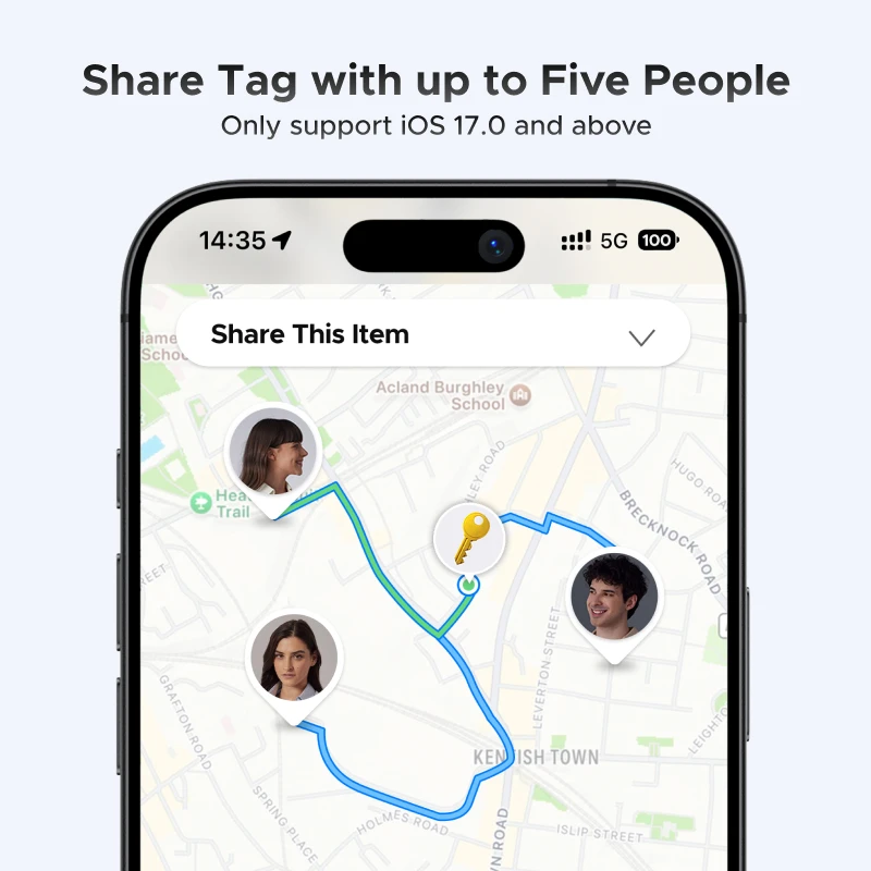 UGREEN Smart Bluetooth Tracker, Keys Finder Item Locator SmartTag Up to 2 Year Battery Phone Finder For Apple Find My (only IOS) thumbnail 6