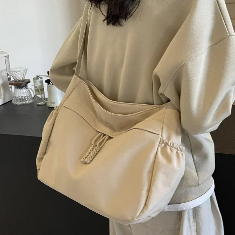 Casual Nylon Hobos Crossbody Bags Solid Zipper Women's Bags 2025 Fashion High Capacity Solid Color Single Shoulder Totes Bag