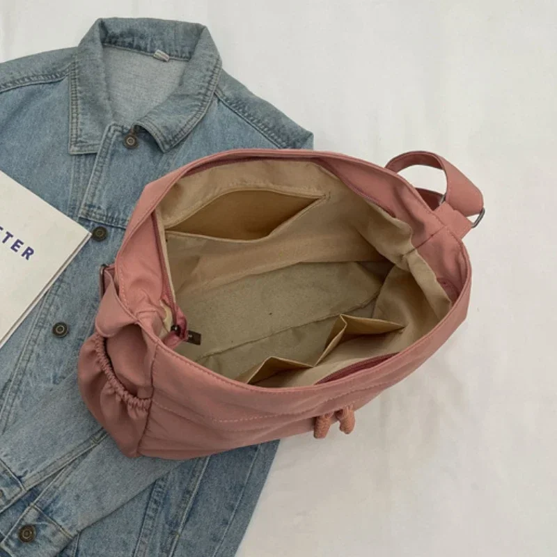 Casual Nylon Hobos Crossbody Bags Solid Zipper Women's Bags 2025 Fashion High Capacity Solid Color Single Shoulder Totes Bag thumbnail 5