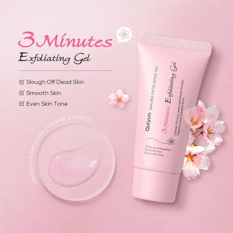 Sakura Exfoliating Peeling Gel Facial Scrub Moisturizing  Nourishing Repair Scrubs Face Cream Beauty Skin Care30g/50g thumbnail 2