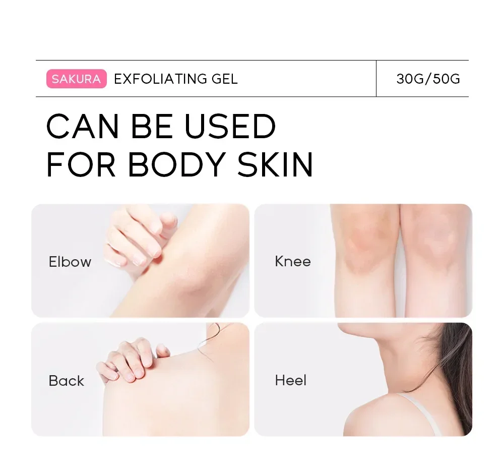 Sakura Exfoliating Peeling Gel Facial Scrub Moisturizing  Nourishing Repair Scrubs Face Cream Beauty Skin Care30g/50g thumbnail 5