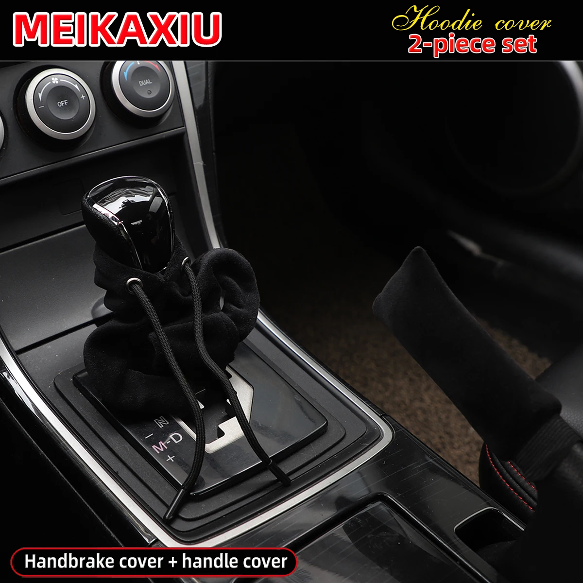 Plush hoodie set comfortable fashion cute car handbrake set file set sunglasses necklace Car interior supplies for women thumbnail 5
