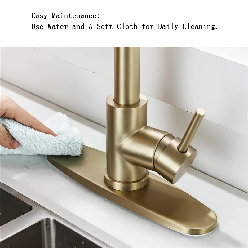 1PC Faucet Plate Hole Tap Cover Deck Plate Stainless Steel Bathroom Kitchen Sink For Most Single Hole Faucet thumbnail 3