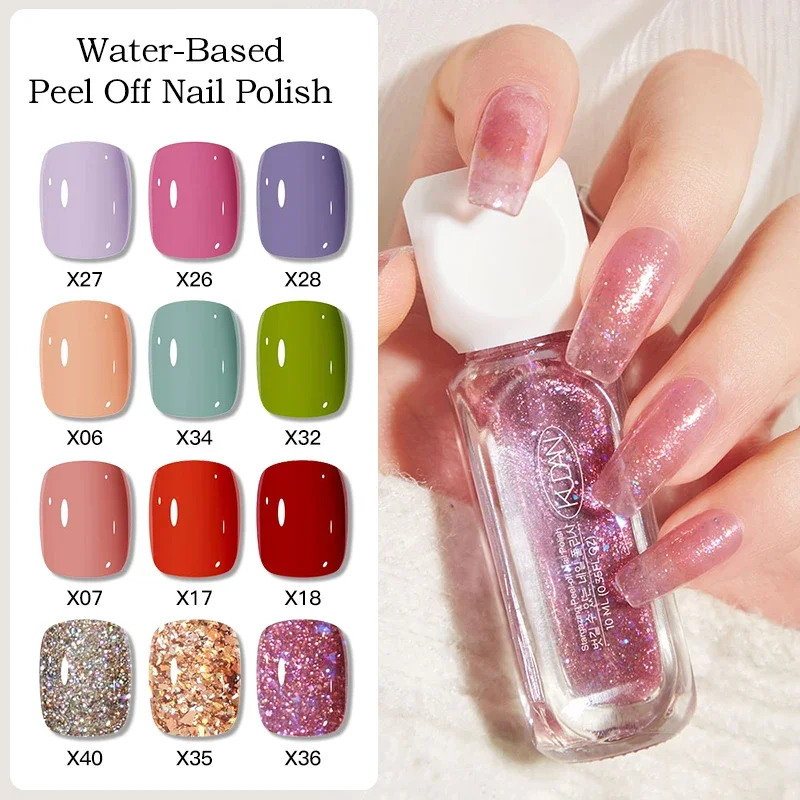 10ml Peel Off Water-Based Starry Nail Polish Fast Drying Long-Lasting Healthy And Brightening Effect No Need Lamp Cure thumbnail 6
