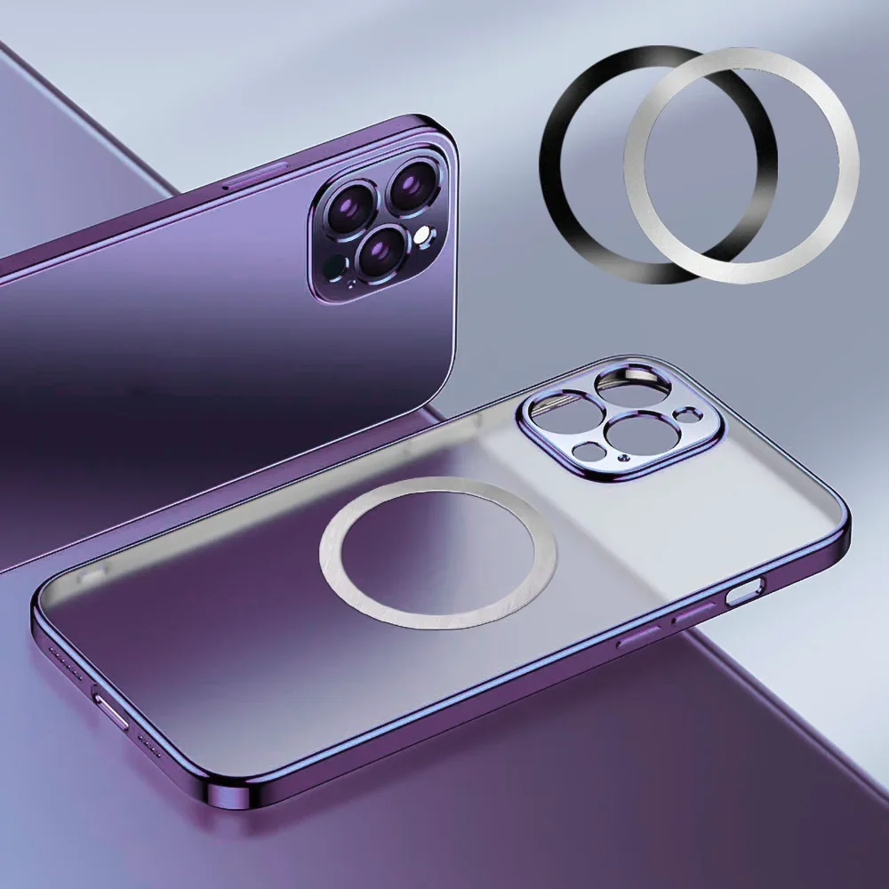 Universal Magnetic Metal Plate Ring For Samsung iPhone Magsafe Wireless Charger Car Phone Holder Sticker Round Magnet Patch thumbnail 6