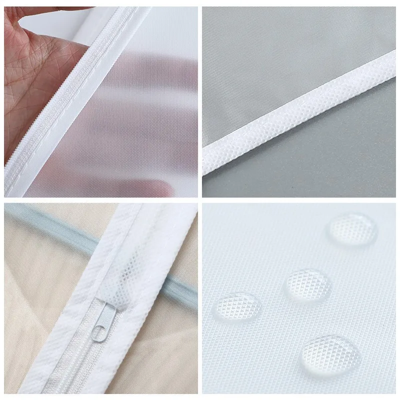 Clothes Hanging Dust Cover Wedding Dress Cover Suit Coat Storage Bag Transparent Fully Enclosed Clothes Cover With Zipper thumbnail 3
