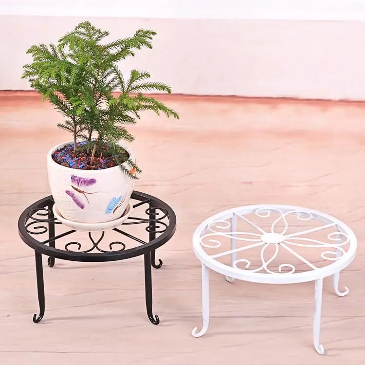 Metal Plant Stands For Flower Pot, Heavy Duty Black Iron Potted Stand Holder, Indoor Outdoor Rustproof Metal Planter Container R thumbnail 5