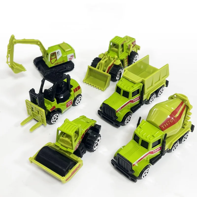 New Remote Control Engineering Vehicle Crawler 6Pcs/Set Alloy Tractor Excavator Truck 1:64 Mini Car For Boys Kids Toy Gifts thumbnail 2