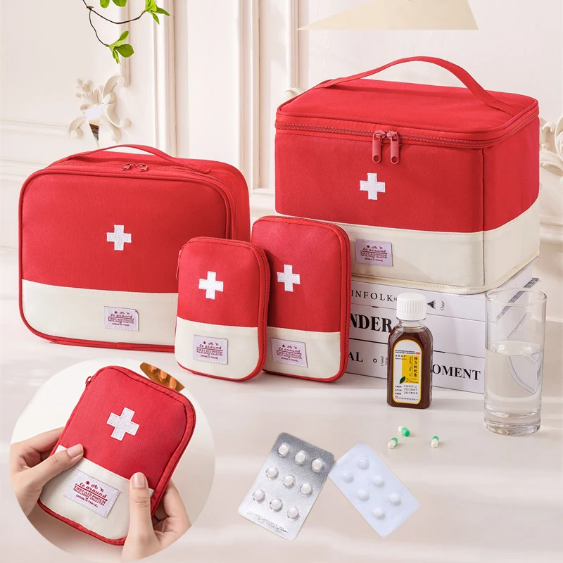 First Aid Kit Organizer Travel Supplies Cute Medical Emergency Pouch Portable Medicine Bag Household Medicine Pill Storage Bag thumbnail 4