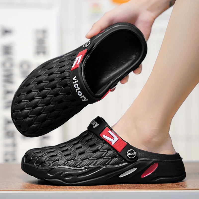 Flat Sandals Men Shoes 2025 Slippers Men Garden Platform Sandals Man Summer Sandals Male Sneakers Outdoor Flip Flops Home Clogs thumbnail 2