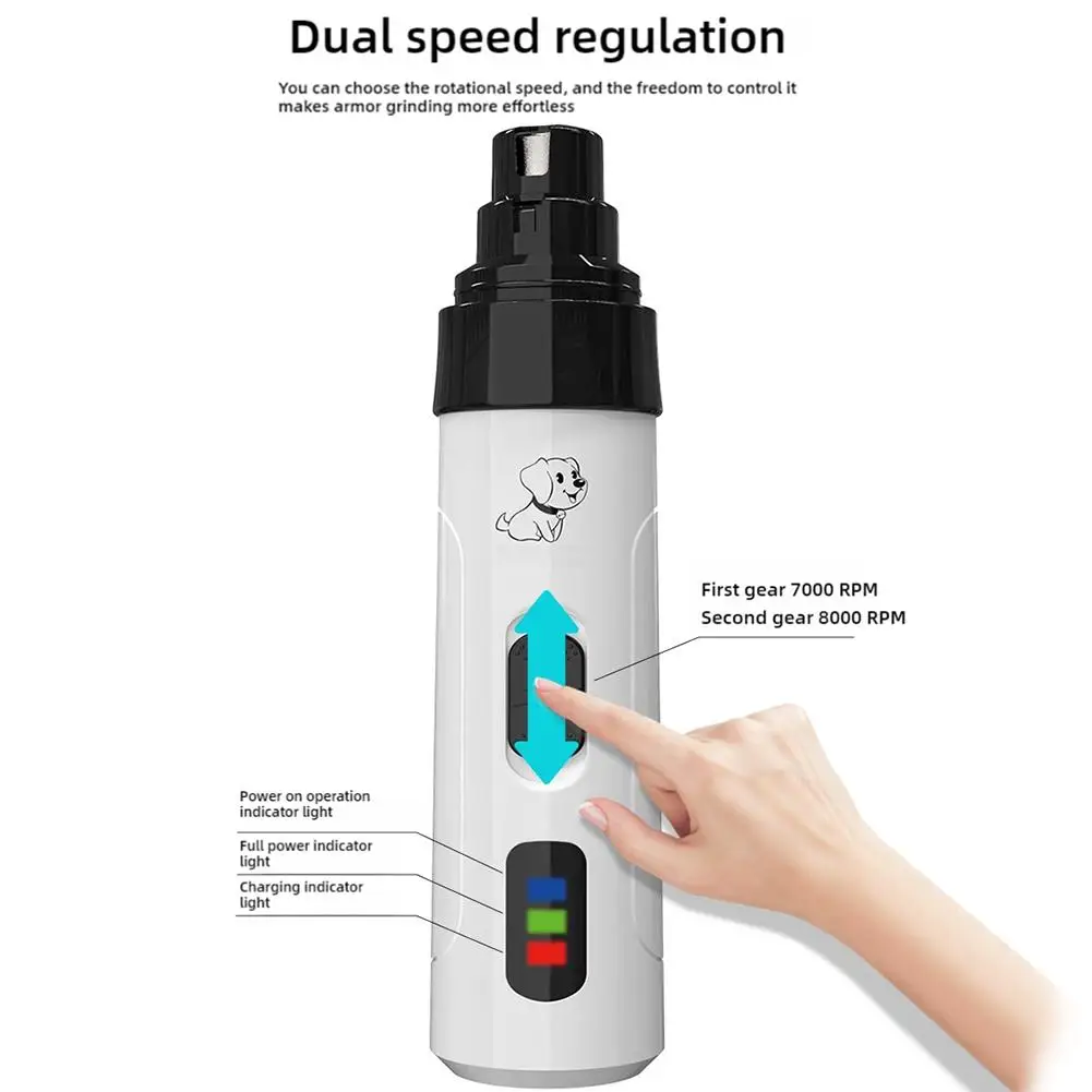 Electric Pet Nail Clippers USB Rechargeable Dog Nail Grinder Portable Small Dog Cat Nail Pet Grooming Tool For Cat Big And Small thumbnail 5