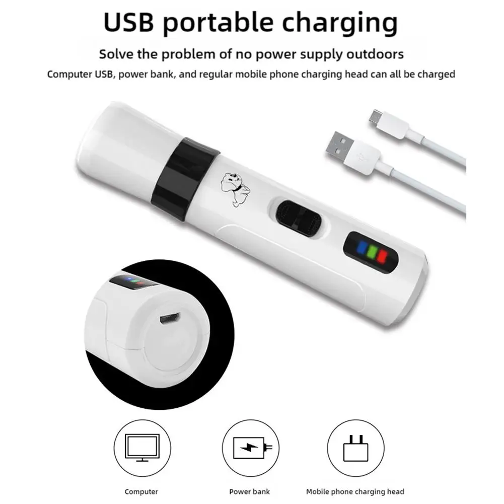 Electric Pet Nail Clippers USB Rechargeable Dog Nail Grinder Portable Small Dog Cat Nail Pet Grooming Tool For Cat Big And Small thumbnail 3