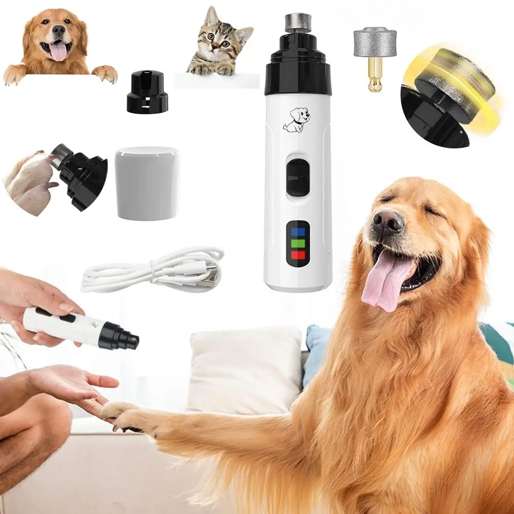 Electric Pet Nail Clippers USB Rechargeable Dog Nail Grinder Portable Small Dog Cat Nail Pet Grooming Tool For Cat Big And Small thumbnail 2