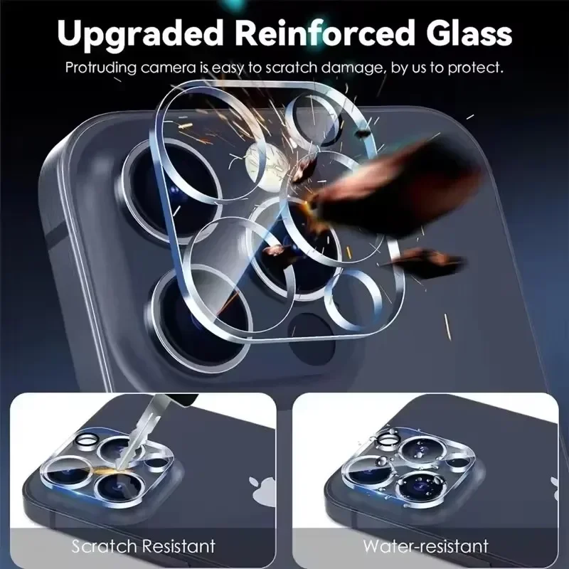 3Pcs Lens Protector Glass For iPhone 16 11 12 13 14 15 Pro Max Back Camera Protective Glass Film For IPhone 13 Mini 15 16 Plus thumbnail 3