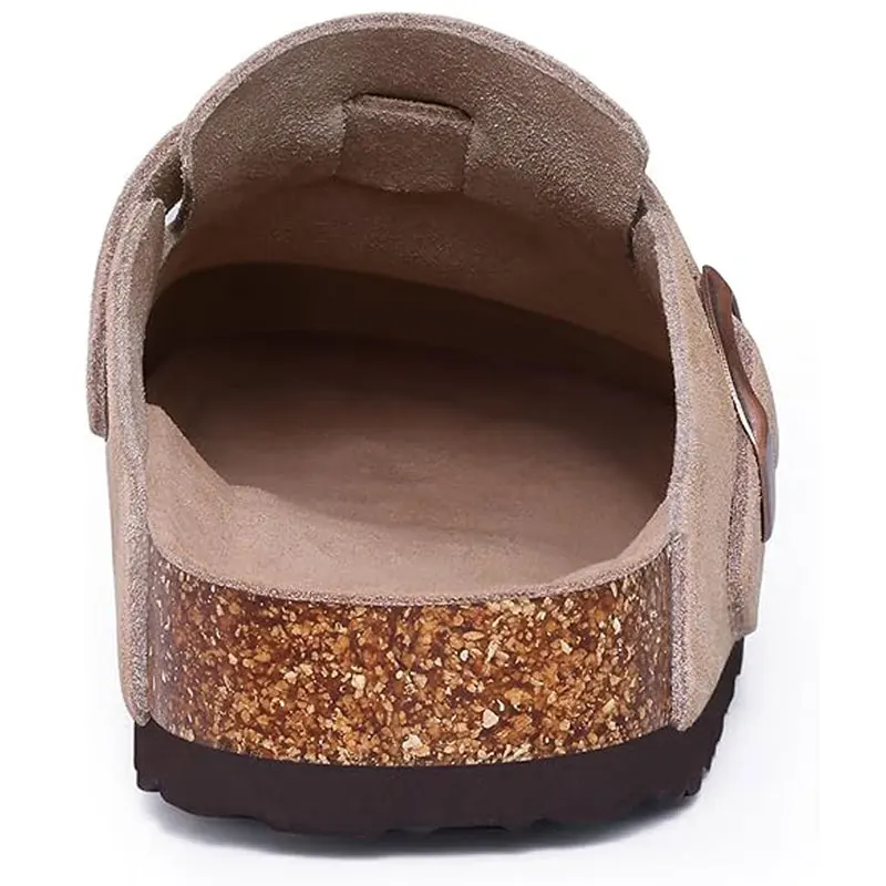 Crestar Fashion Clogs Slippers For Women Classic Suede Men Mules Cork Footbed Leather Potato Shoes With Arch Support Beach Slide thumbnail 6