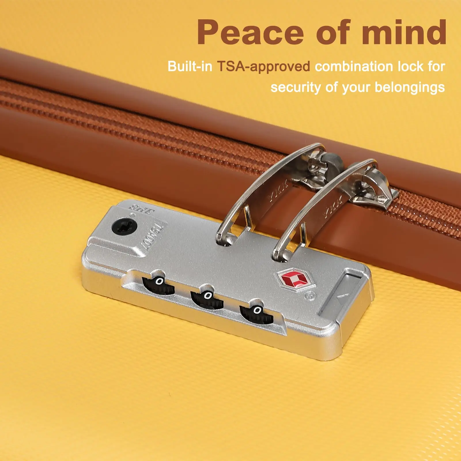 Kono Lightweight Cabin Suitcase, ABS Hard Shell with 4 Spinner Wheels, TSA Lock, Compact Hand Luggage Travel Case thumbnail 4
