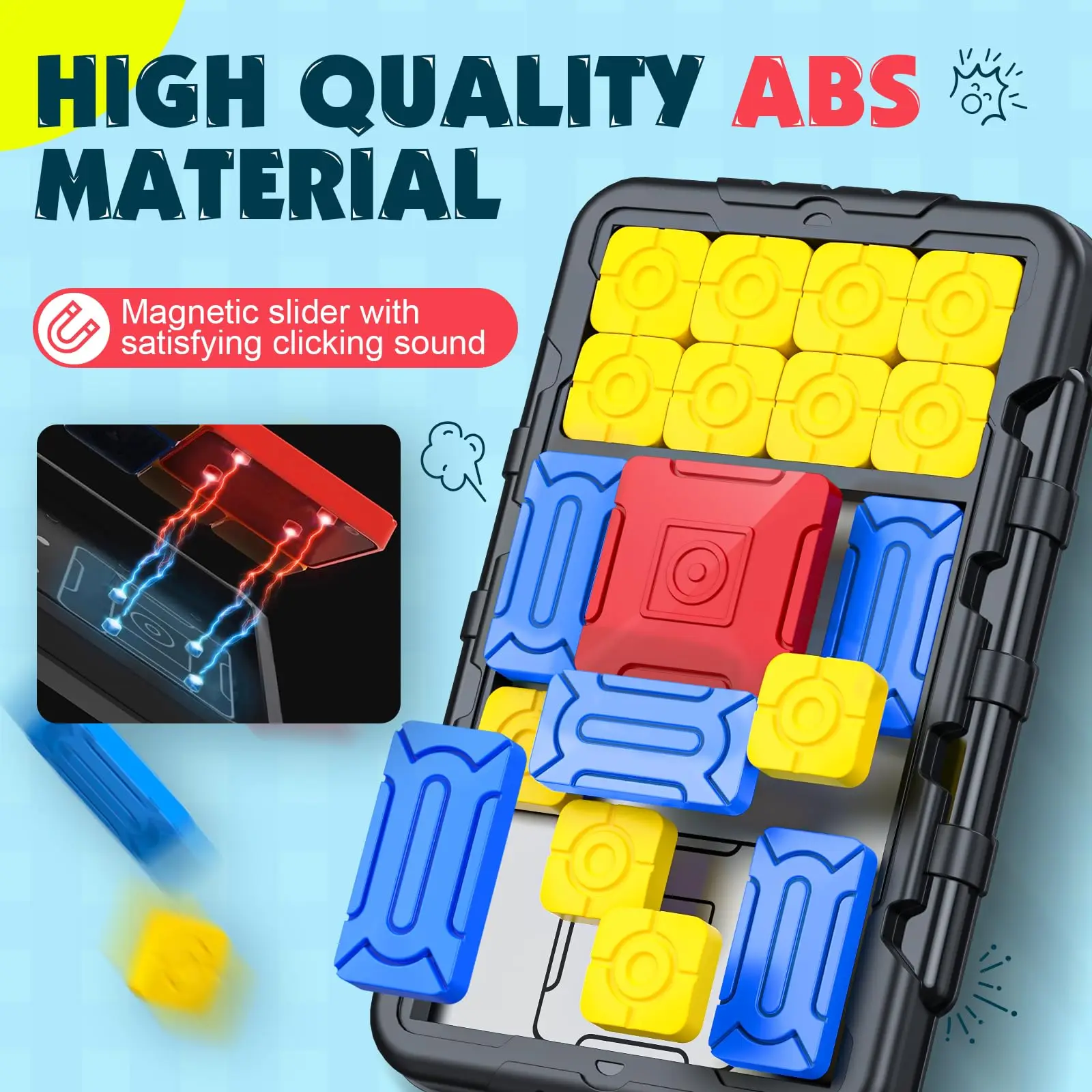Kid Boys Huarong Road Smart Sensor Brain Game Teaser Sliding Puzzles Logical Thinking Interactive Toy Board Game Gift thumbnail 3